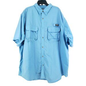 Guide Series Mens 3XLT Blue Vented Short-Sleeve Fishing Shirt Nylon Outdoor